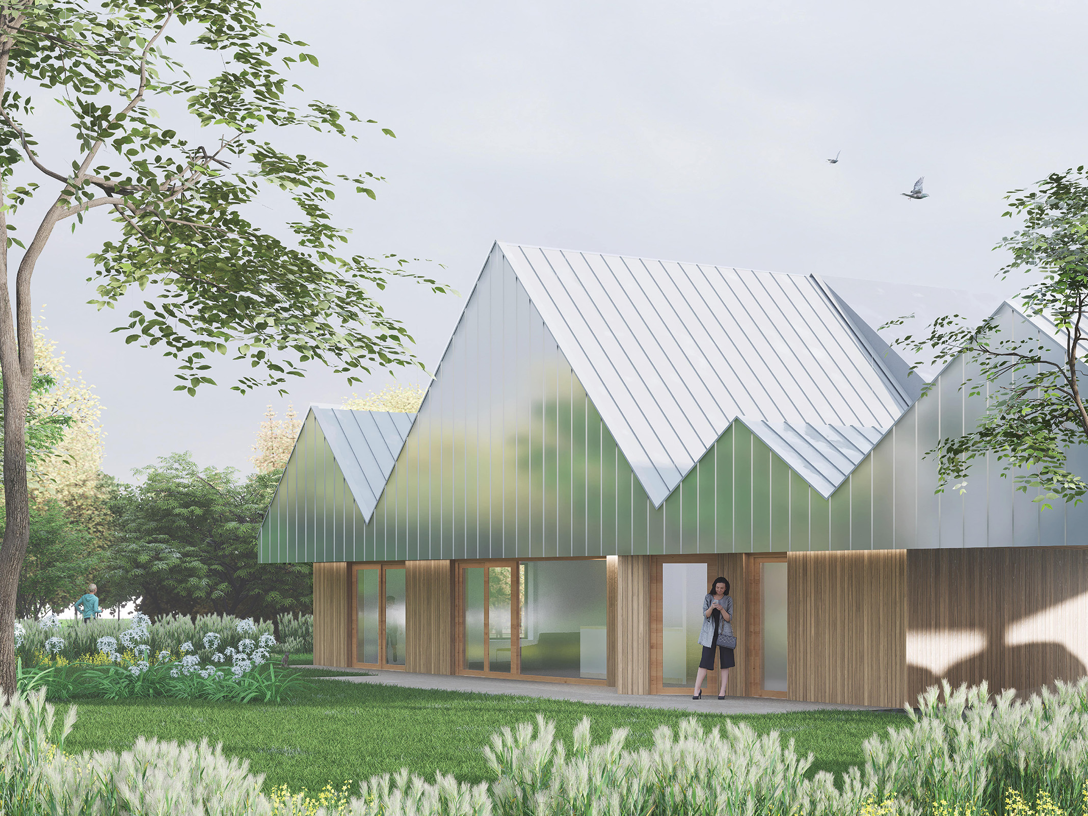 Construction d'une maison familiale en bois en coeur de village à Ebersheim - Numen Architecture