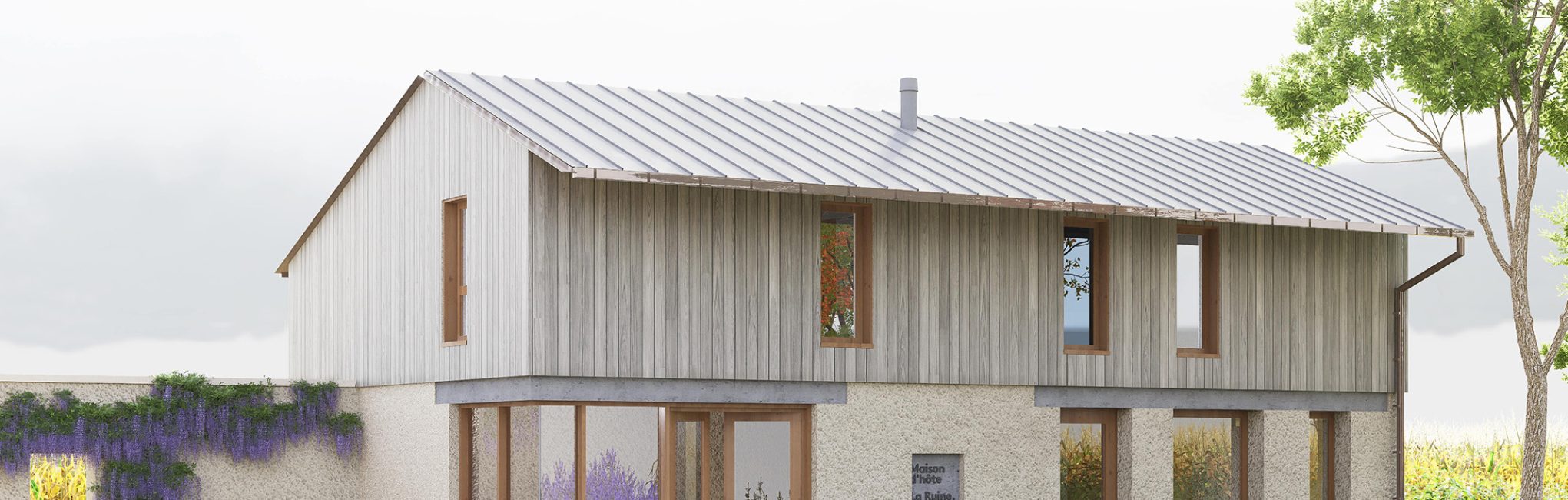 Transformation d'une grange en maison d'hôtes dans les Landes - Numen Architecture